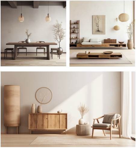 Japandi design furniture