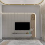 Thumbnail of http://Minimalist%20bedroom%20with%20built-in%20wardrobes,%20bedside%20tables,%20and%20concealed%20storage%20around%20the%20bed.