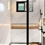 Thumbnail of http://Floating-style%20vanity%20with%20wood%20slats,%20grey%20basin%20and%20large%20mirror.