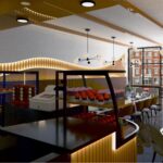 Thumbnail of http://Modern%20Greenleaf%20Cafe%20in%20Notting%20Hill%20interior%20looking%20towards%20the%20street.​