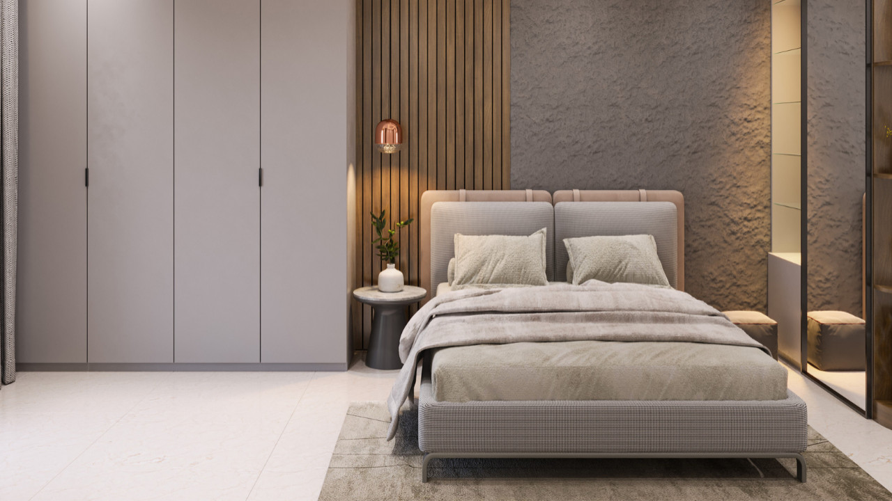 Sophisticated contemporary interior featuring luxurious white marble surfaces with grey veining, elegant modern furnishings including upholstered seating and dining chairs, refined neutral color palette with beige tones, premium polished marble flooring, stylish functional kitchen with black cabinetry and marble countertops, expert lighting design with recessed fixtures and statement pendant lights, freestanding white bathtub in spa-like bathroom, textured wall treatments including wood paneling and vertical slat details, floor-to-ceiling windows allowing natural light, custom built-in storage solutions, high-end appliances and fixtures, contemporary bedroom with upholstered headboard and integrated lighting, open-plan living areas with seamless flow, metallic gold and bronze accents, lush indoor plants and greenery, sleek modern furniture pieces, sophisticated material combinations, stylish workspace areas, and comprehensive interior design transformation in Kensington